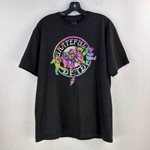 Grateful Dead T-shirt Mens L Black‎ Dancing Bear Band Tee Dead Head Hippie Vibes